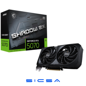 TARJETA DE VIDEO MSI GEFORCE RTX 5070 12G SHADOW 2X OC GDDR7 2557 MHZ 912-V532-011 NEGRO