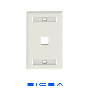 PLACA DE 1 PUERTO VERTICAL P/KEYSTONE,Â BLANCA
